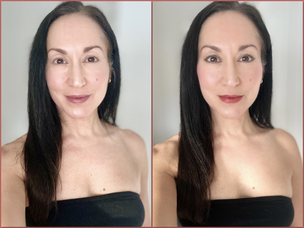 Myriam naturelle et maquillée 